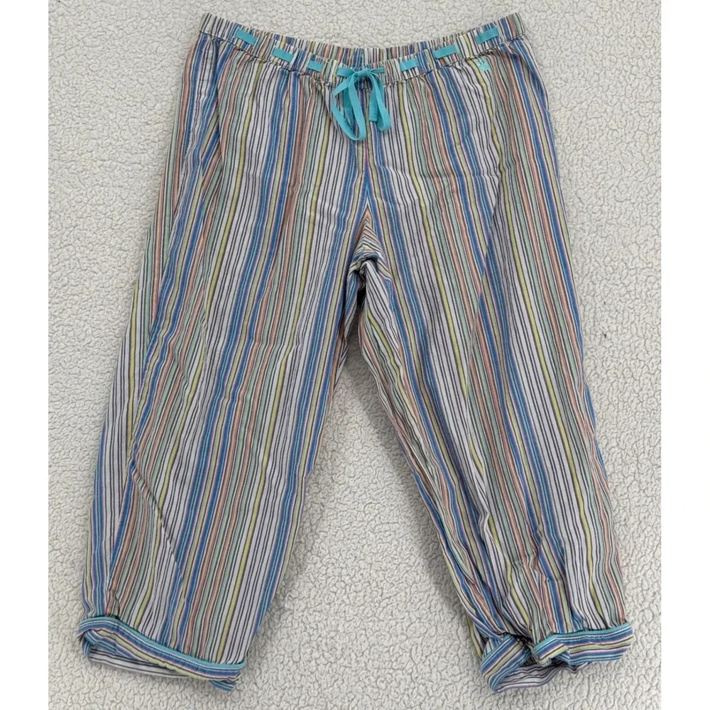 Victoria's Secret Women Size L Stripe Pajama Set Long Sleeve Button Top Pants - Picture 4 of 9